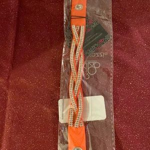 paparazzi orange leather snap bracelet